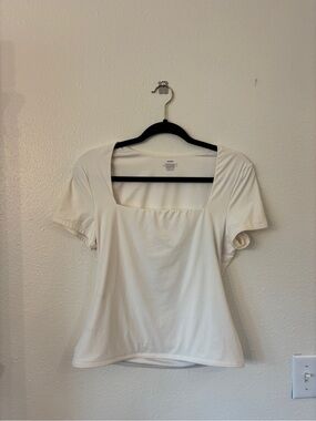 Square-Neck Cream Women’s Top